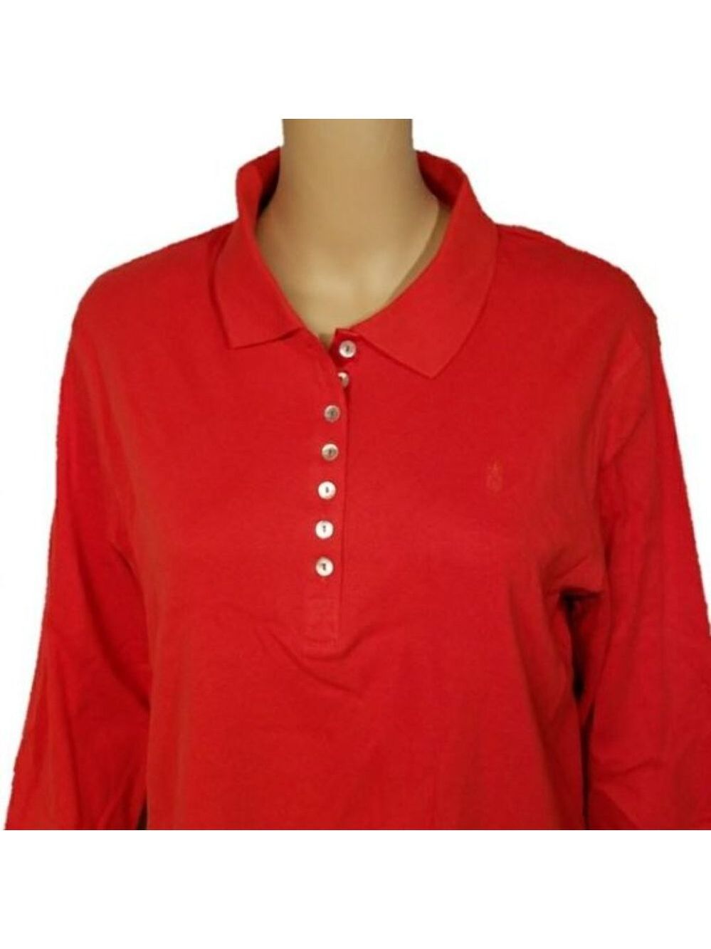 NWT Jamacia Bay Orange Long‎ Sleeve Polo w/Pineapple Logo Size XL